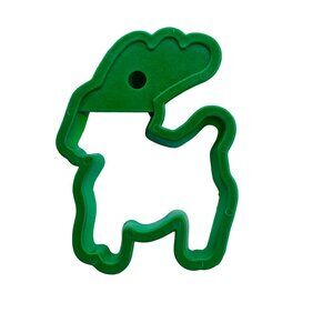 Green Reindeer Cookie Cutter 4 inch Vintage